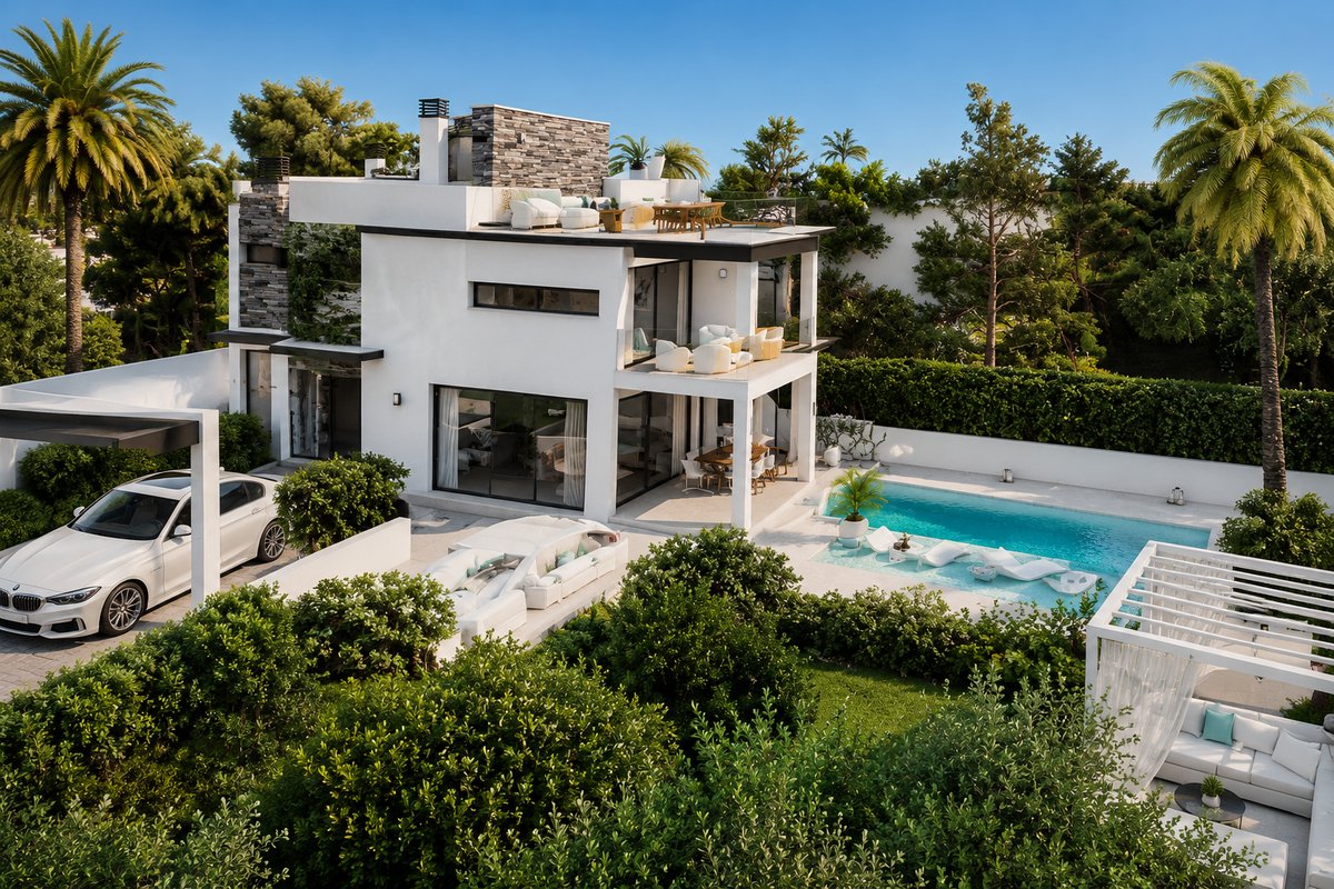 Modern luxury villa with pool in Nerja